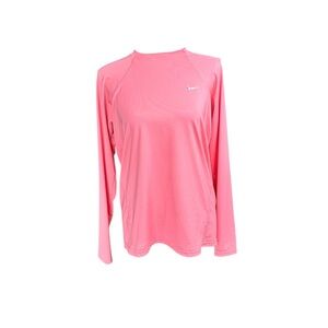 Nike Swim Dri-Fit UPF 40+ Pink Long Sleeve Rash Guard Large Sun Shirt S30
